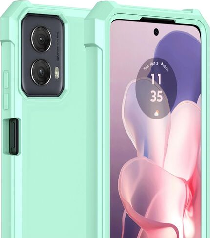 حافظة Ailiber لهاتف Moto G 5G 2024، مع واقي شاشة، حماية هيكلية مزدوجة الطبقة، ممتص للصدمات من مادة TPU بزاوية مقاومة للصدمات، غطاء هاتف نحيف من السيليكون لهاتف Motorola Moto G Play 2024 5G [لا يناسب 4G] - أخضر نعناعي in Kuwait