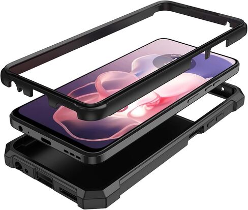 حافظة Motorala Moto G Power 5G 2024 مع واقي شاشة، حافظة هاتف Moto G Power 5G 2024 حماية أمامية وخلفية لكامل الجسم، غطاء خلفي من السيليكون الناعم من البولي كربونات لهاتف G Power 5G 2024 أرجواني in Kuwait