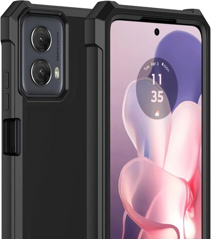 حافظة Motorala Moto G Power 5G 2024 مع واقي شاشة، حافظة هاتف Moto G Power 5G 2024 حماية أمامية وخلفية لكامل الجسم، غطاء خلفي من السيليكون الناعم من البولي كربونات لهاتف G Power 5G 2024 أرجواني in Kuwait