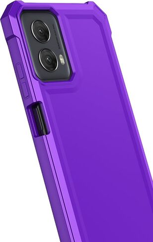 for Motorala Moto G Power 5G 2024 Case with Screen Protector,Moto G Power 5G Phone Case 2024 Front Back Full Body Protection,Frosted PC Back Soft Silicone Bumper Cover for G Power 5G 2024 Purple in Saudi Arabia