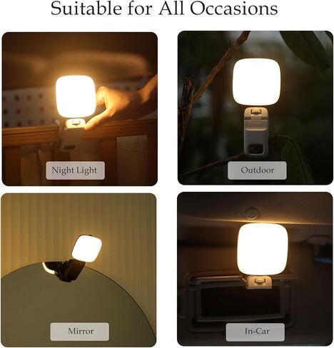 Selfie Light - High Power 49 LED USB Rechargeable, Video Conference Lighting Kit,5 Light Modes, Portable Clip on Light for Phone Tablet Laptop Camera, Zoom Call TikTok Video Fill Light（White） in Saudi Arabia