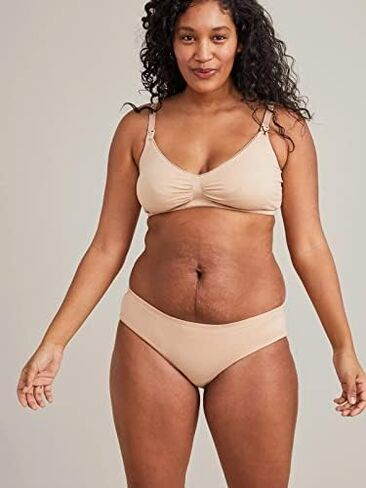 حمالة صدر للرضاعة اليومية من HATCH - حمالة صدر للرضاعة الطبيعية بمشبك للأسفل - قطن ممتاز - راحة لاسلكية قابلة للتعديل مع مشبك رضاعة بيد واحدة - خطاف J لظهر المتسابق الاختياري - مقاس XL in Kuwait