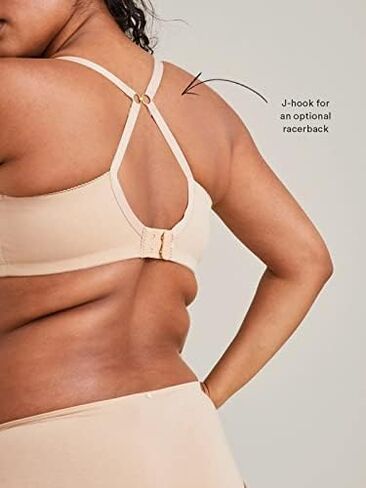 حمالة صدر للرضاعة اليومية من HATCH - حمالة صدر للرضاعة الطبيعية بمشبك للأسفل - قطن ممتاز - راحة لاسلكية قابلة للتعديل مع مشبك رضاعة بيد واحدة - خطاف J لظهر المتسابق الاختياري - مقاس XL in Kuwait