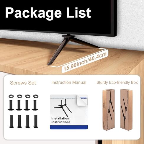 أرجل حامل تلفزيون معدنية لحامل تلفزيون Sony Bravia، فقط من أجل Sony KDL-40XBR2 KDL-40XBR3 KDL-40XBR4 KDL-40XBR5 KDL-46XBR2 KDL-46XBR3 KDL-46XBR4 KDL-46XBR5، سهلة التركيب وتعزيز الثبات in Kuwait