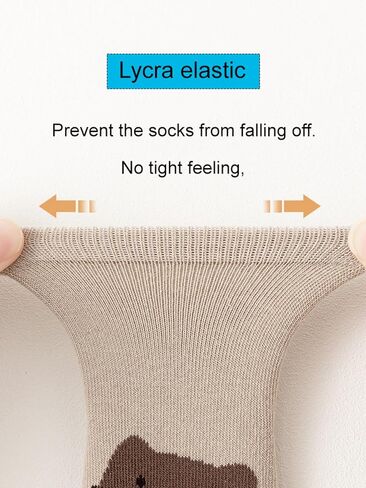 Baby Non-Skid Sock Non Slip Toddler Sock with Grips Anti-Slip Crew Sock for Infant Toddler Boy Girl 6 Pairs in Kuwait