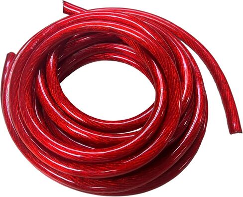 IMC Audio 8 Gauge CCA كابل سلك أحمر للطاقة (15 قدم أحمر) سلك كابل البطارية، السيارات، مكبر صوت للسيارة نظام ستيريو منزلي، مقطورة RV، أسلاك أمبير 8 كابل سلك طاقة Guage لصوت السيارة in Saudi Arabia