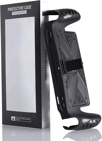 Protective Case for Playstation Portal Remote Player, TPU Soft Protective Skin Cover Case with Kickstand for PS5 Portal, Shockproof Anti-Scratch - Black in Kuwait