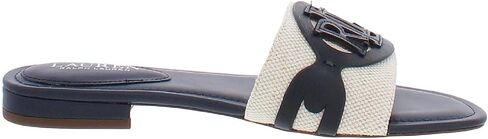Lauren Ralph Lauren Alegra Natural/Black Two-Tone Canvas/Burnished Calf 10 B (M) in Saudi Arabia