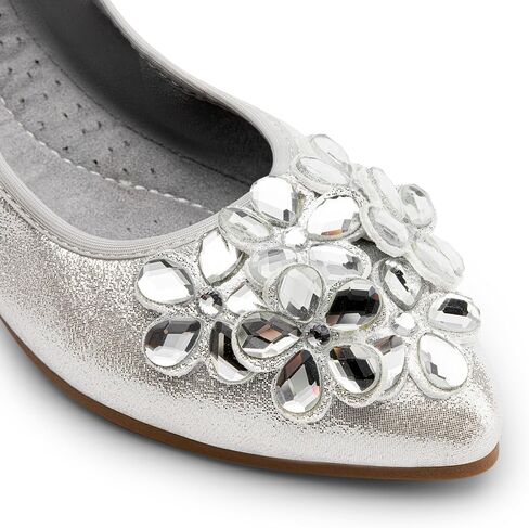 DREAM PAIRS Ballet Flats Shoes for Women, Women's Pointed Toe Rhinestone Sparkly Foldable Flats, Comfortable Shoes for Women Dressy Wedding Party Work Drive in Saudi Arabia