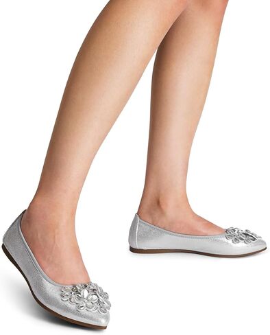 DREAM PAIRS Ballet Flats Shoes for Women, Women's Pointed Toe Rhinestone Sparkly Foldable Flats, Comfortable Shoes for Women Dressy Wedding Party Work Drive in Saudi Arabia