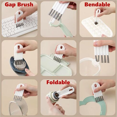 Bottle Brush Sponge Microfiber Cleaning Set-Long Handle Bottles Cleaner for Washing Narrow Neck Beer Bottles Wine Decanter Narrow Cup Pipes Sinks Cup (Grey) in Saudi Arabia