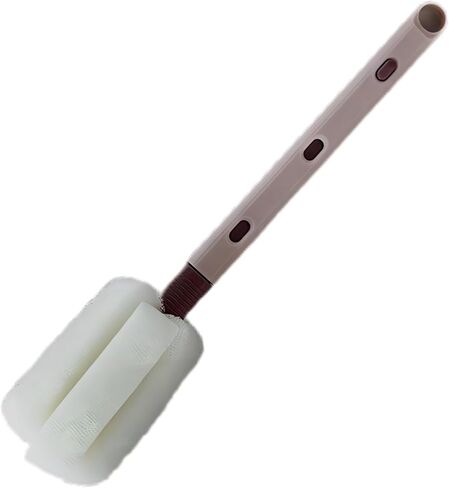 Bottle Brush Sponge Microfiber Cleaning Set-Long Handle Bottles Cleaner for Washing Narrow Neck Beer Bottles Wine Decanter Narrow Cup Pipes Sinks Cup (Grey) in Saudi Arabia