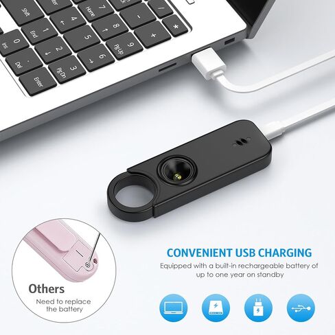AMIR Personal Safety Alarm for Women - Travel Safety Keychains Siren Whistle - Loud Alarm - LED Strobe Light - Personal Emergency Security Safe Devices Key Chain Alarm for Kids Elderly - 2 Pack in Saudi Arabia