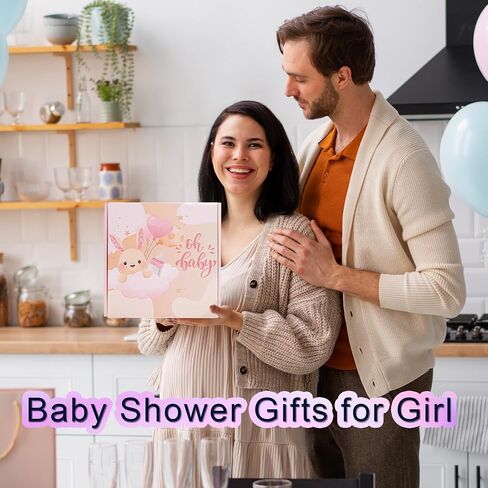 Baby Girl Gifts, Baby Gifts for Girls,Unique Baby Girl Essential Stuff,Swaddle Blanket Bodysuit Knitted Rattle Gifts for Baby Girls in Saudi Arabia