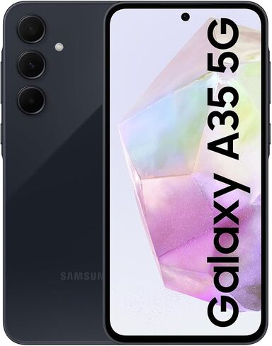 Samsung Galaxy A35 5G A356E 128GB Dual-SIM GSM Unlocked Android Smartphone (Latin Variant/US Compatible LTE) - Awesome Ice Blue in Saudi Arabia