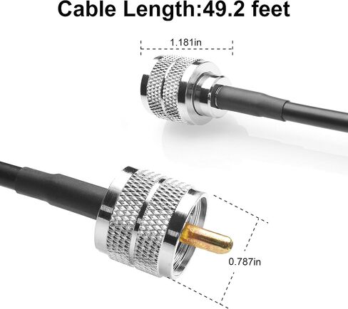 RG58 Cable CB Radio Cable PL259 Jumper 3.3FT(1M) Low Loss UHF PL-259 Male to Male Radio Cable Coaxial PL259 Coax Connectors for CB Antenna Cable for VHF HF 50 ohm RG58 Coax Cable in Saudi Arabia