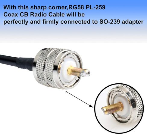 RG58 Cable CB Radio Cable PL259 Jumper 3.3FT(1M) Low Loss UHF PL-259 Male to Male Radio Cable Coaxial PL259 Coax Connectors for CB Antenna Cable for VHF HF 50 ohm RG58 Coax Cable in Saudi Arabia