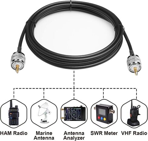 RG58 Cable CB Radio Cable PL259 Jumper 3.3FT(1M) Low Loss UHF PL-259 Male to Male Radio Cable Coaxial PL259 Coax Connectors for CB Antenna Cable for VHF HF 50 ohm RG58 Coax Cable in Saudi Arabia