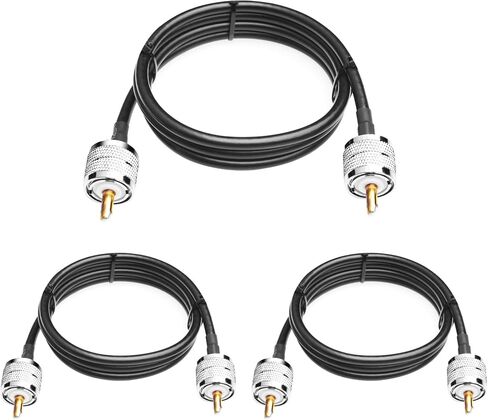 RG58 Cable CB Radio Cable PL259 Jumper 3.3FT(1M) Low Loss UHF PL-259 Male to Male Radio Cable Coaxial PL259 Coax Connectors for CB Antenna Cable for VHF HF 50 ohm RG58 Coax Cable in Saudi Arabia