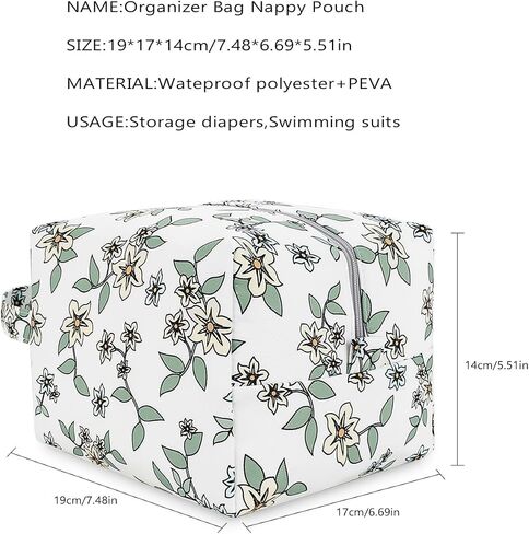 MOMIGO Wet Dry Bags for Baby Cloth Diapers - Waterproof Pod Hanging Diaper Bag Reusable, Washable for Baby Stroller, Diaper Bag, Breast Pump Parts, Travel Bag in Kuwait
