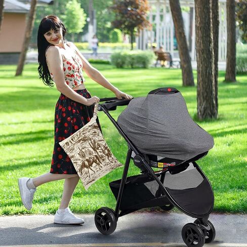 Kigai 2pcs Flamingo Wet Dry Bags,Waterproof Reusable Cloth Diaper Wet Dry Bags for Travel,Diapers,Dirty Gym Clothes and Toiletries in Saudi Arabia