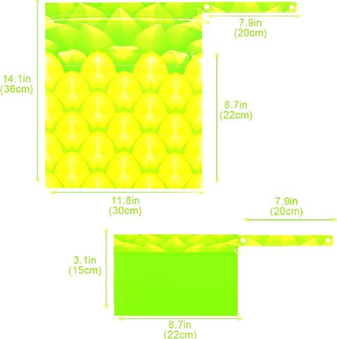 visesunny American Flag Sunflower 2Pcs Wet Bag with Zippered Pockets Washable Reusable Roomy for Travel,Beach,Pool,Daycare,Stroller,Diapers,Dirty Gym Clothes, Wet Swimsuits, Toiletries in Saudi Arabia