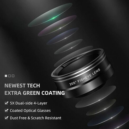 Andoer 4-in-1 Phone Lens Kit External Phone Camera Lens Set with 22X Telephoto Lens 205° Fisheye Lens 4K 0.67X Wide Angle Lens 25X Macro Lens Clip Phone Mini Tripod Replacement for iPhone 15/14/13/12 in Saudi Arabia