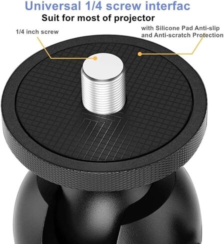 حامل جهاز عرض مكتب بجانب السرير على شكل C-Clamp حامل جهاز عرض معدني قابل للتعديل حامل جهاز عرض للسرير/الطاولة مناسب لـ XGIMI Xiaomi Mother Dangbei سعة التحميل تقريبًا. 5 كجم أسود in Kuwait