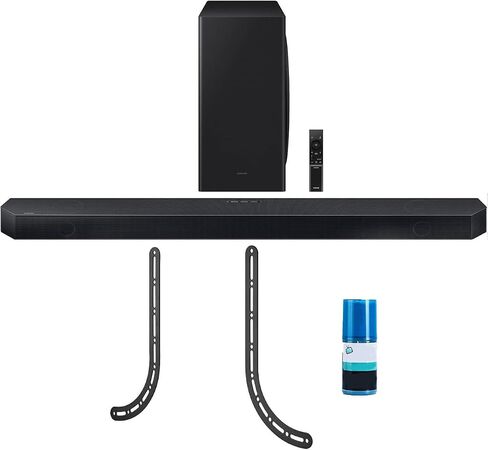 SAMSUNG HW-Q990D 11.1.4ch Soundbar with True Dolby Atmos Sound with a Walts TV SOUNDBAR-Mount for Compatible Soundbars Under 15lb and Walts HDTV Screen Cleaner Kit (2024) in Kuwait