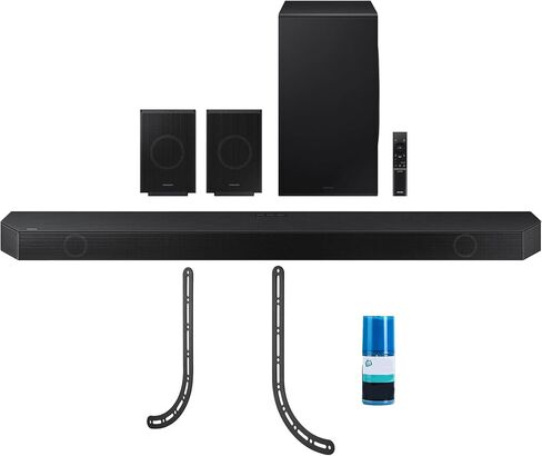 SAMSUNG HW-Q990D 11.1.4ch Soundbar with True Dolby Atmos Sound with a Walts TV SOUNDBAR-Mount for Compatible Soundbars Under 15lb and Walts HDTV Screen Cleaner Kit (2024) in Kuwait