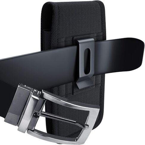 PiTau Holster for Galaxy S23 S22 S21 S20 S10 S9 S8 A10e A01 Note 10 Cell Phone Belt Holder Case with Belt Clip Loop Nylon Carrying Pouch Cover (Fits Samsung Models with Protective Case on) Black in Saudi Arabia