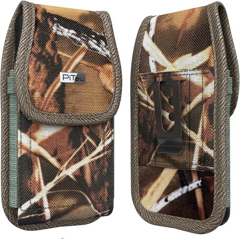PiTau Holster for Galaxy S23 S22 S21 S20 S10 S9 S8 A10e A01 Note 10 Cell Phone Belt Holder Case with Belt Clip Loop Nylon Carrying Pouch Cover (Fits Samsung Models with Protective Case on) Black in Saudi Arabia