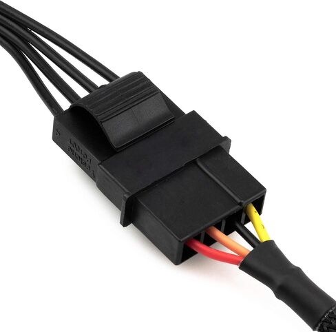 CRJ 4-Pin Molex to 15-Pin SATA Power Adapter Cable - 12-inch (30cm), Black Sleeved - Power SATA Hard Drives, SSDs from a 4-Pin Peripheral Molex Power Supply Connector in Saudi Arabia