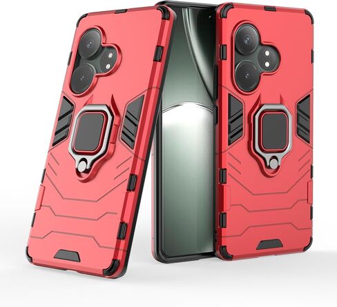 Case for Realme GT 6 / Realme GT Neo 6 Case Kickstand with Tempered Glass Screen Protector [2 pcs], Hybrid Heavy Duty Armor Dual Layer Anti-Scratch Phone Case Cover, Black in Saudi Arabia