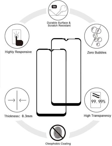Case for Realme GT 6 / Realme GT Neo 6 Case Kickstand with Tempered Glass Screen Protector [2 pcs], Hybrid Heavy Duty Armor Dual Layer Anti-Scratch Phone Case Cover, Black in Saudi Arabia