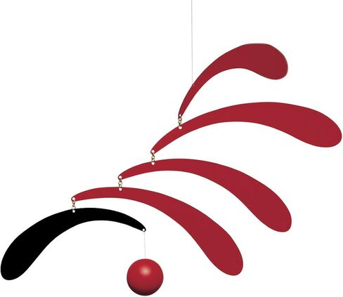 Flowing Rhythm Yellow Hanging Mobile - 18 Inches - Handmade in Denmark by Flensted in Saudi Arabia