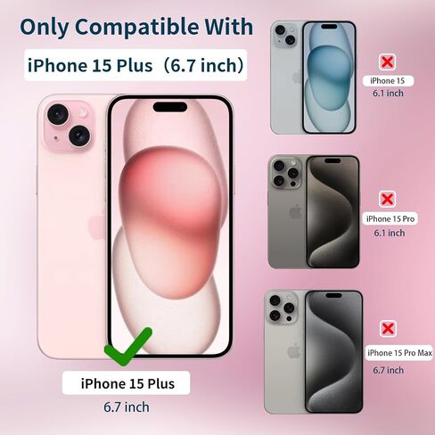 ankofave Magnetic Case for iPhone 15 Plus Phone Case for Women, Matte Luxury Soft Metallic Luster Design and Camera Lens Protector, Compatible with Magsafe Case for iPhone 15 Plus 6.7"-Red Wine in Kuwait