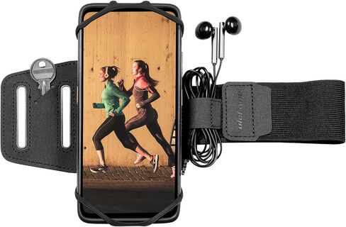 حزام يد Ulefone للجري لهاتف iPhone 15 14 13 12 11 Pro Max/Plus/XR/XS/X، Galaxy S23/S22/S21، جميع موديلات هواتف Ulefone، مع حامل سماعة الرأس وجيوب للمفاتيح، أشرطة ذراع رياضية تناسب 4-6.8 بوصة هاتف in Saudi Arabia