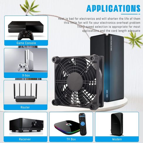 Quiet 120mm 5v USB Fan Powered Fan with Speed Control for Receiver DVR Playstation Xbox Computer Cabinet Cooling in Saudi Arabia