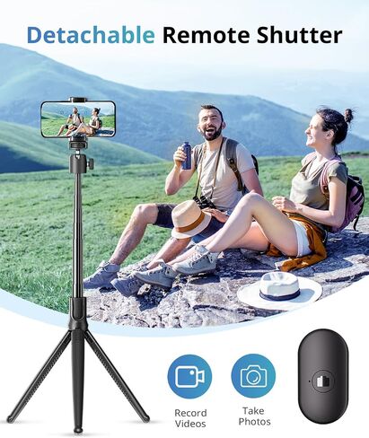 UBeesize Extendable Phone Tripod, Flexible Tripod with Remote, 3 in 1 Selfie Stick Tripod with Gopro Mount, iPhone Stand for Recording, Volgging, Live Streaming Fit for Cell Phones, Canon Sony Cameras in Saudi Arabia