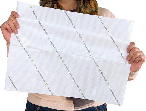 50 قطعة من وسادات تغيير الحفاضات المدمجة القابلة للتحلل البيولوجي للاستعمال مرة واحدة للأطفال، وسادات سفلية مقاومة للماء ومضادة للطاولة، مقاس 45.72 سم × 33.02 سم من ABA in Kuwait