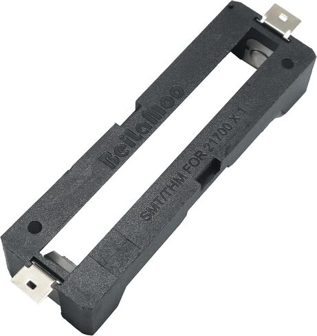 21700 One Cell Battery Holder Single Cell Li-ion Battery Pack SMD Battery Container for Circuit Boards Electric Toys Digital Photo Frames Electronic Calendars Digital Products Black in Saudi Arabia