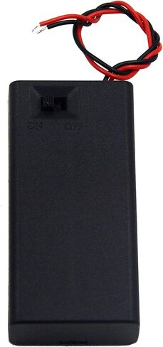 8PCS ON/Off Switch with Cover 2X 1.5V AA Battery Holder Battery Case Battery Box with 5.5" Black Red Wire Leads in Saudi Arabia
