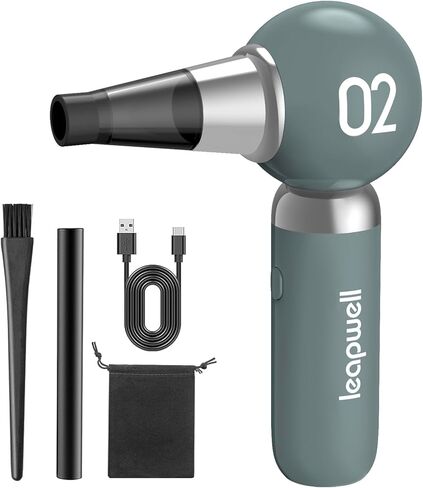 منفضة هواء مضغوطة، منفضة هواء كهربائية من ليبويل، 110000 دورة في الدقيقة، منظف لوحة المفاتيح، منفاخ هواء صغير للكمبيوتر، منفاخ هواء لاسلكي يمكن إعادة شحنه لمنظف الكمبيوتر، منفضة هواء كهربائية خضراء in Kuwait