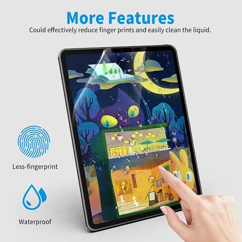 XIRON 2 PACK واقي شاشة ورقي لجهاز iPad Pro 13 بوصة (M4)، فيلم PET غير لامع لجهاز iPad Pro 13 بوصة 2024، اكتب وارسم مثل الورق، واقي شاشة مضاد للتوهج in Kuwait