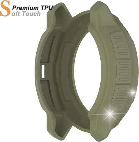Miimall Compatible for Garmin Instinct Crossover Case, Scratch-Resistance Anti-Drop TPU Military Protection Cover Case for Instinct Crossover & Crossover Solar Accessories (Green) in Saudi Arabia