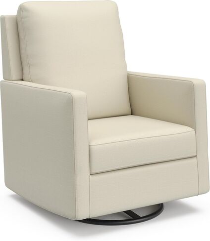 Storkcraft Calabasas Upholstered Nursery Swivel Glider (Fog) – GREENGUARD Gold Certified, CertiPUR-US Certified Foam, Pillow-Based Comfortable Swivel Glider in Saudi Arabia