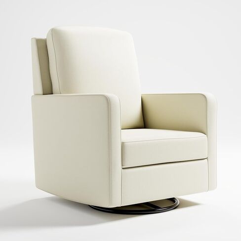 Storkcraft Calabasas Upholstered Nursery Swivel Glider (Fog) – GREENGUARD Gold Certified, CertiPUR-US Certified Foam, Pillow-Based Comfortable Swivel Glider in Saudi Arabia
