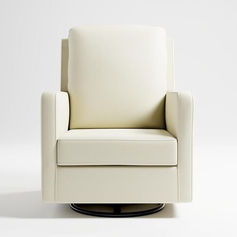 Storkcraft Calabasas Upholstered Nursery Swivel Glider (Fog) – GREENGUARD Gold Certified, CertiPUR-US Certified Foam, Pillow-Based Comfortable Swivel Glider in Saudi Arabia