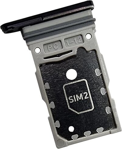 صينية SIM مزدوجة وفتحة حامل لبطاقة SD صغيرة مع حلقة حشية مطاطية مقاومة للماء بديلة لهاتف Samsung Galaxy S22 Ultra 5G 2022-Phantom Black in Saudi Arabia